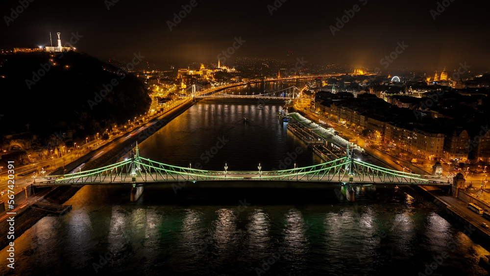 liberty bridge over the river
