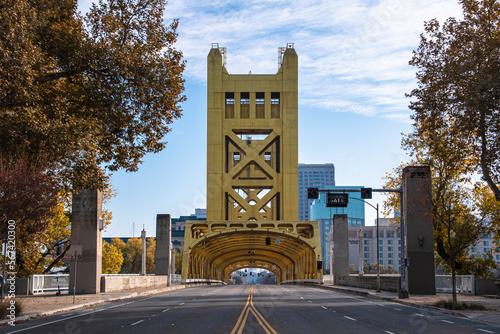 Sacramento Skyline With Golden Tower Bridge
