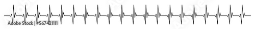 Editable line, ecg, ekg design, cardio diagnosis. Heart rhythm long line vector design to use in healthcare, healthy lifestyle, medicine, ekg, ecg concept illustration projects.
