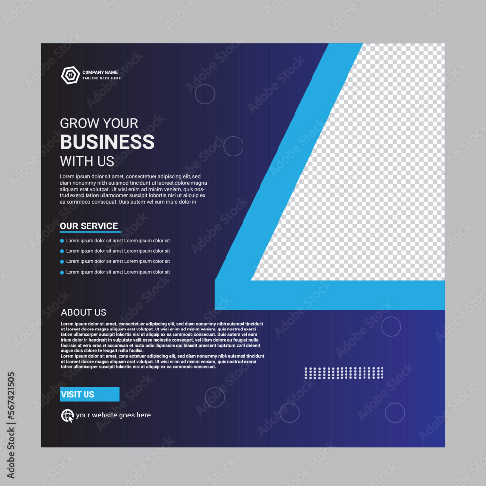 Fototapeta premium Corporate Social Media Post Template Design