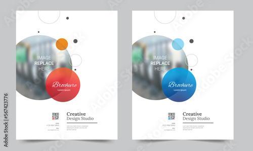 Cover design for annual report and business catalog, magazine, flyer or booklet. Brochure template layout. A4 cover vector EPS-10