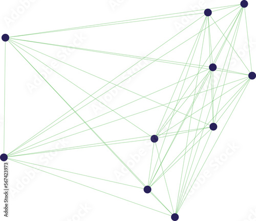 An abstract transparent node network design pattern.
