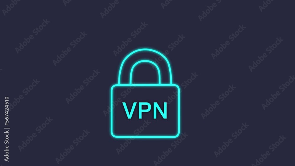 Illuminated padlock with the VPN symbol. The padlock closes to symbolize protection. VPN protects the concept of security. 4K video with animated graphics Illuminated padlock with the VPN symbol. The padlock closes to symbolize protection. VPN protects the concept of security. 4K video with animated graphics