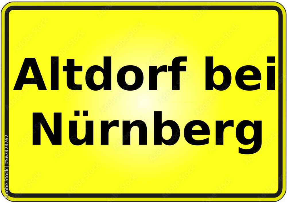 Stadteingangsschild Deutschland Stadt Altdorf bei Nürnberg Stadteingangsschild Deutschland Stadt Altdorf bei Nürnberg