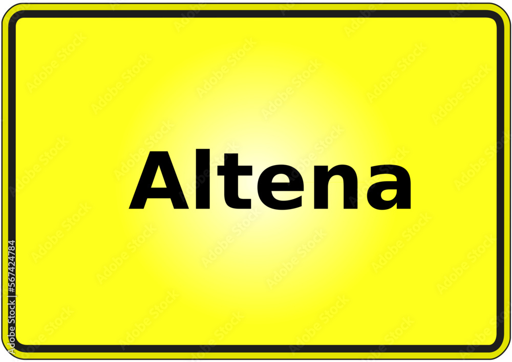Stadteingangsschild Deutschland Stadt Altena