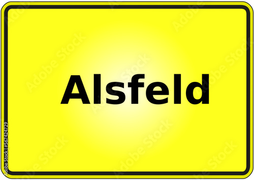 Stadteingangsschild Deutschland Stadt Alsfeld