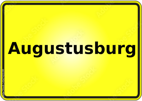 Stadteingangsschild Deutschland Stadt Augustusburg