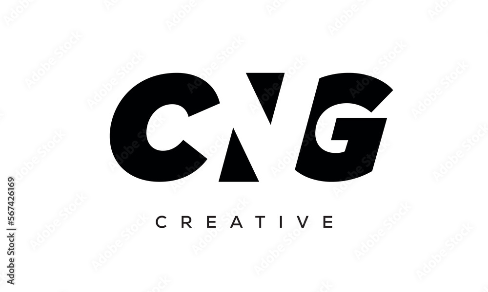 CNG letters negative space logo design. creative typography monogram vector CNG letters negative space logo design. creative typography monogram vector