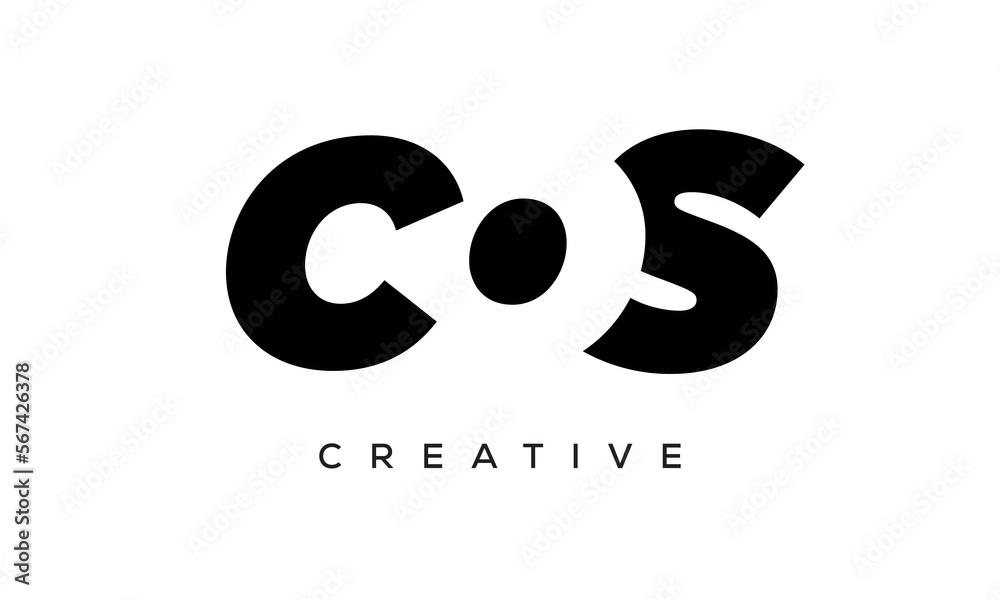 COS letters negative space logo design. creative typography monogram vector COS letters negative space logo design. creative typography monogram vector