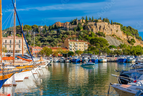 The Harbour at Cassis, Cassis, Bouches du Rhone, Provence-Alpes-Cote d'Azur, France, Western Europe photo