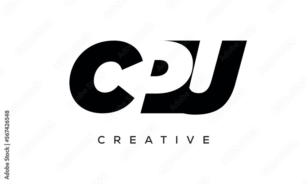 CPU letters negative space logo design. creative typography monogram vector CPU letters negative space logo design. creative typography monogram vector