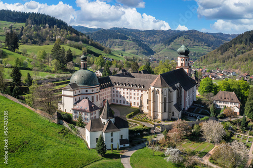 St. Trudpert Monastery, Munstertal Valley, Southern Black Forest, Baden-Wurttemberg, Germany, Europe photo