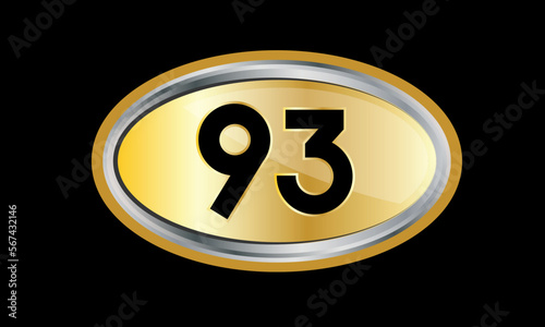 Number Gold Elips Elegant Silver Logo