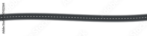 Top view on road map. Curve highway roadway. Vector infographic