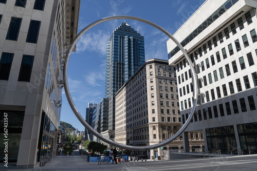 Giant Ring of Art, Downtown Montreal, Quebec, Canada, North America photo