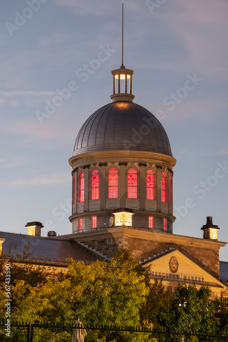 Bonsecours Market at night, Montreal, Quebec, Canada, North America photo