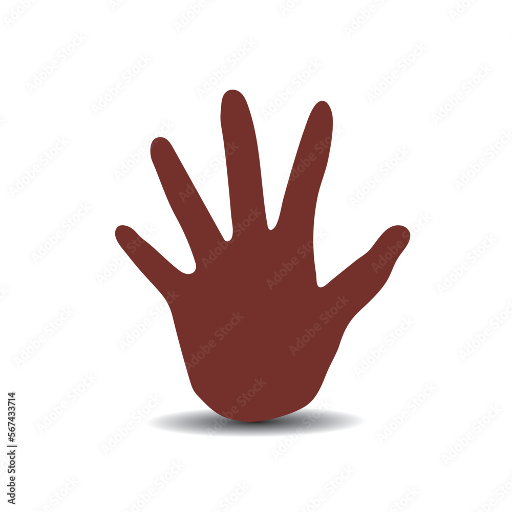 Vector illustration of a brown hand, black lives matter. Vector illustration of a brown hand, black lives matter.