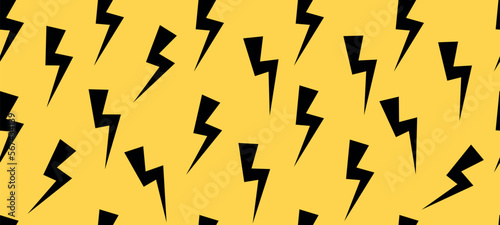 Lightning bolts seamless pattern. Thunder bolt , power electric flash. Vector illustration