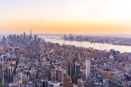 New York city skyline at sunset  © ronnybas
