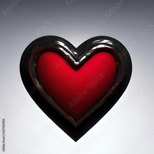 heart-shaped paint. Generative AI