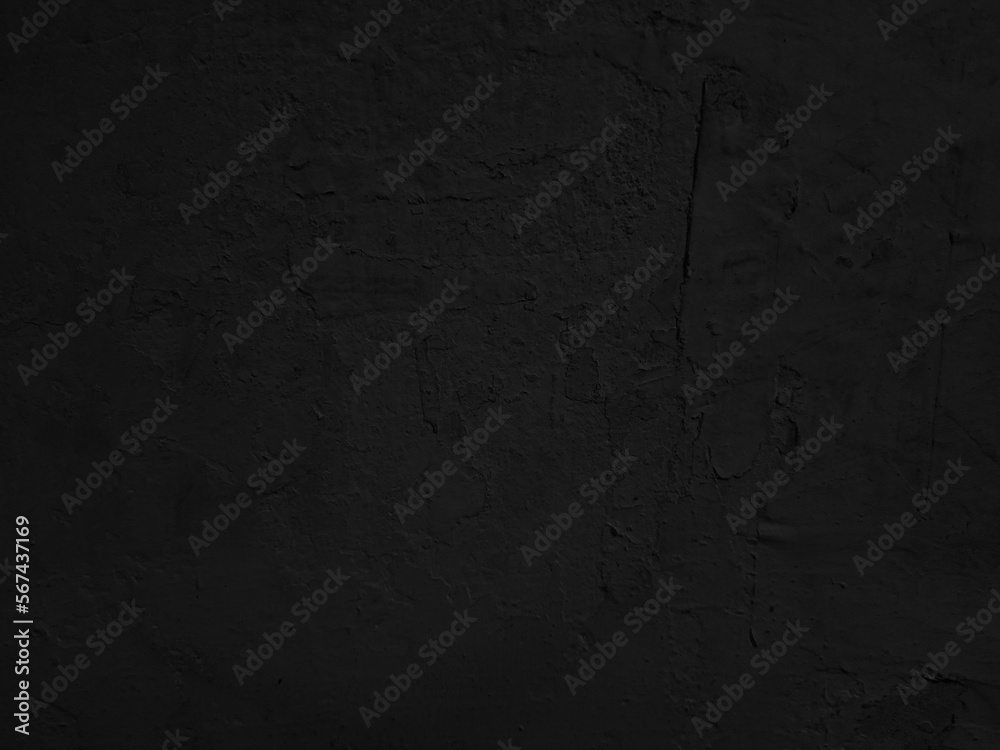 Naklejka premium Dusty and scratched old and grainy black and white monochrome texture from the ancient wall, Dark concrete wall background grunge illustration, Blank front Real black scratched chalkboard texture.