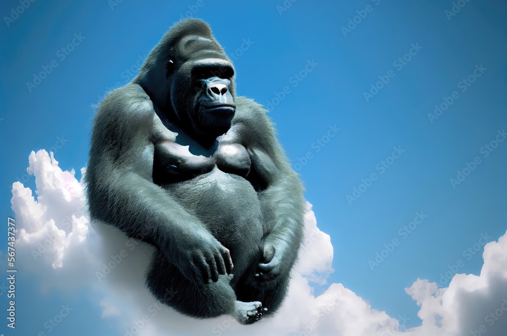 Gorilla Just Sitting In A Cloud Looking Around Generative AI Gorilla Just Sitting In A Cloud Looking Around Generative AI