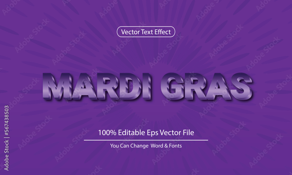 Mardi gras 3d text effect pink layer style
