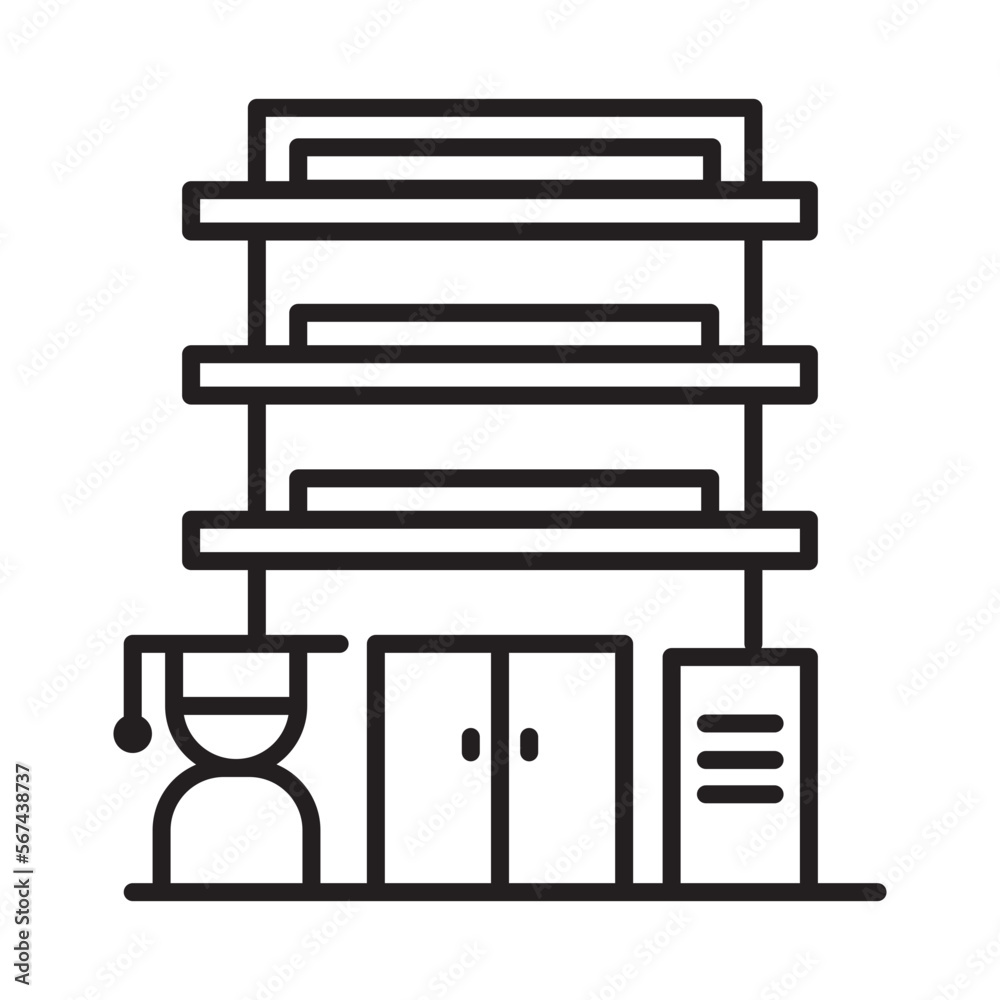 Education Institution design vector icon Education Institution design vector icon