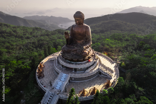 The big buddha at the top of the hill in Hong Kong