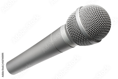 Close-up of wireless microphone cut out photo