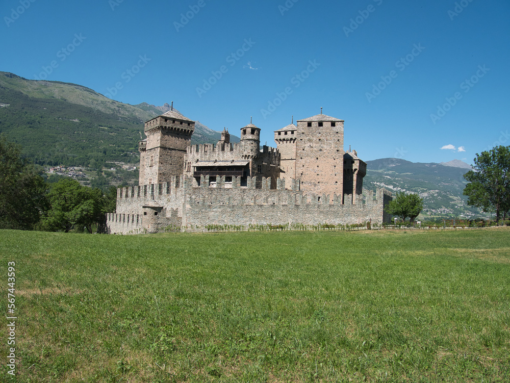 Fénis Castle, Valle d'Aosta region, Italy