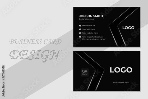 Double-sided creative business card template. Creative and Clean Business Card Template. luxury clean business card.