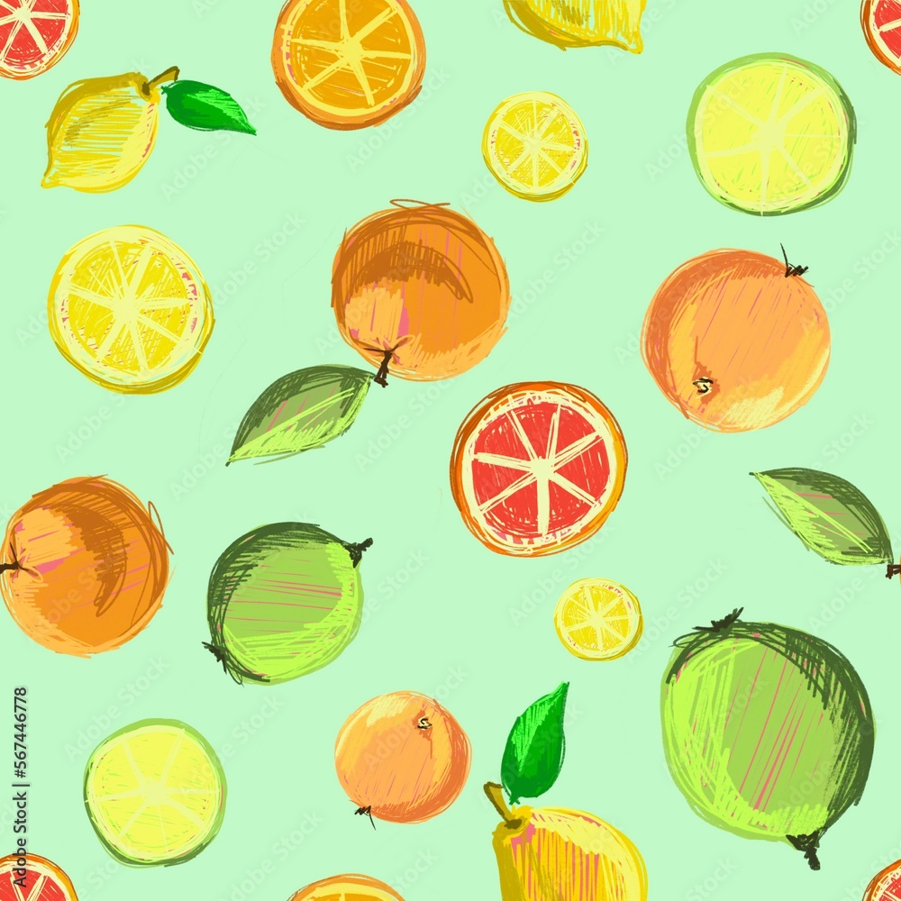 seamless pattern with citrus fruits seamless pattern with citrus fruits