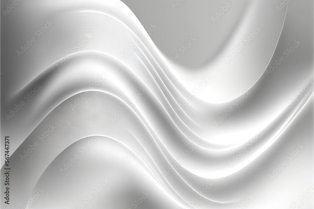 an abstract white background with wavy lines and curves in the center ...