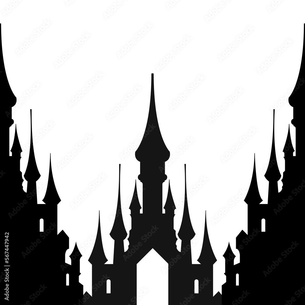 silhouette castle
