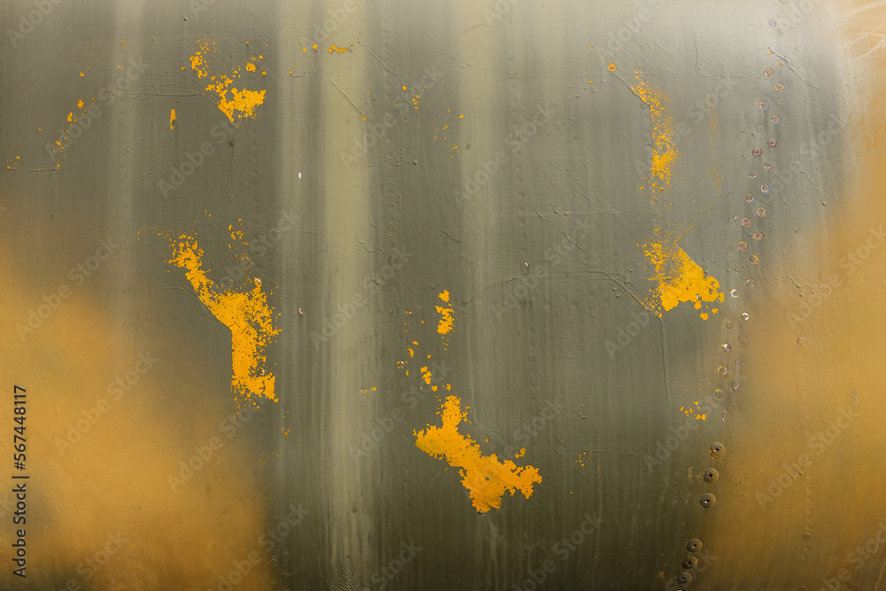 Number on a military aircraft fuselage. Texture. Old camouflage surface ...