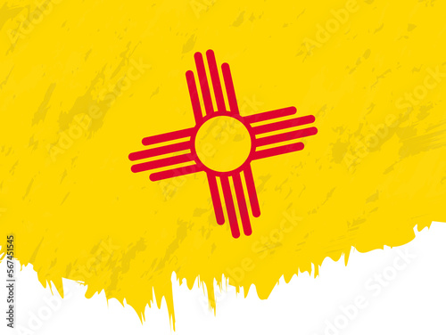 Grunge-style flag of New Mexico. photo