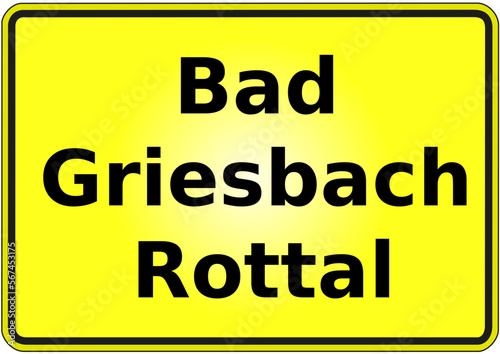 Stadteingangsschild Deutschland Stadt Bad Griesbach i. Rottal