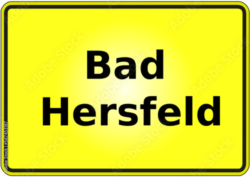 Stadteingangsschild Deutschland Stadt Bad Hersfeld