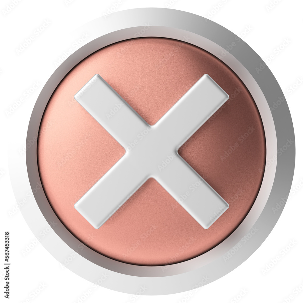 Fototapeta premium 3D cross sign. 3D illustration.