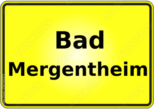 Stadteingangsschild Deutschland Stadt Bad Mergentheim