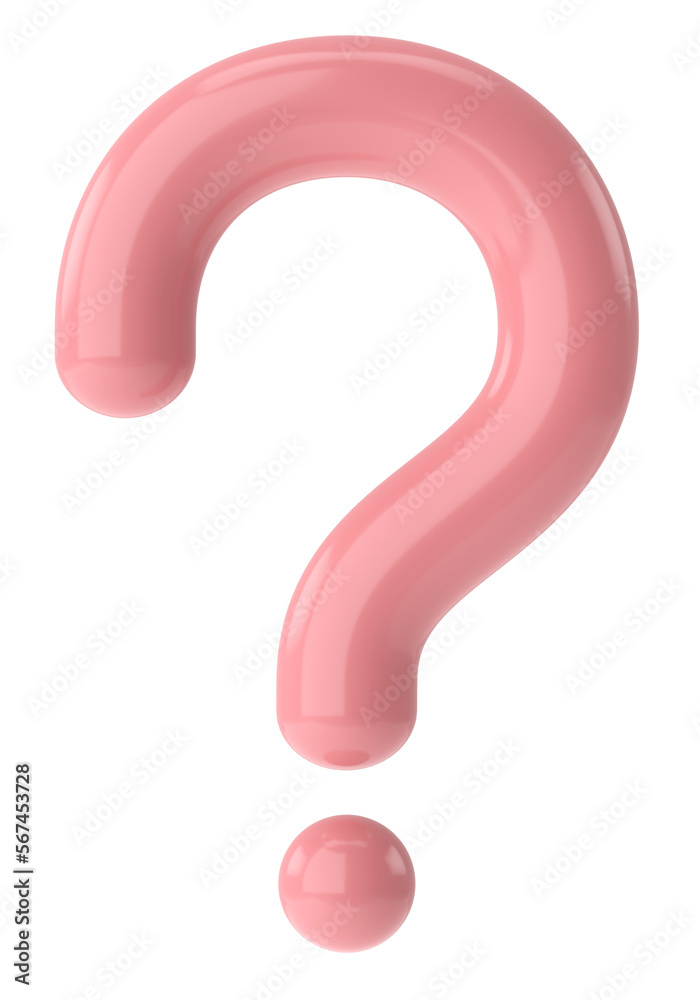 Naklejka premium Question mark sign. 3D illustration.