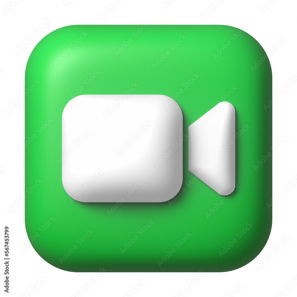Fototapeta premium Video chat 3D application icon