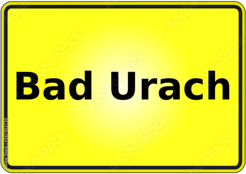 Stadteingangsschild Deutschland Stadt Bad Urach