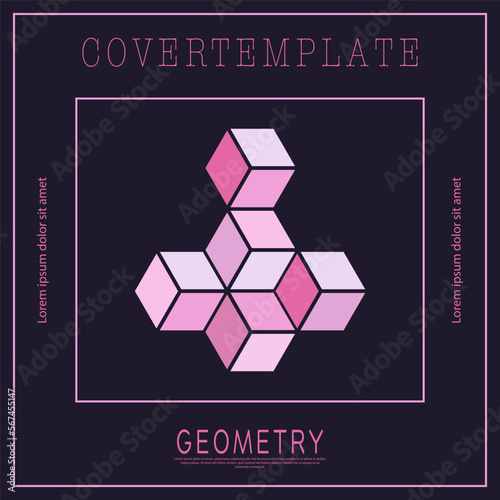 Geometric design. Layout of a poster, banner, poster, cover or postcard. The idea of corporate style. Layout of the interior, prints and decorations. Layout for creative design.