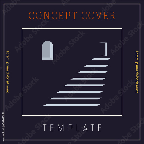 A conceptual idea in the design of a poster, banner, poster, cover or postcard. The idea of corporate style. Template for interior design, prints and decorations. Layout for creative design