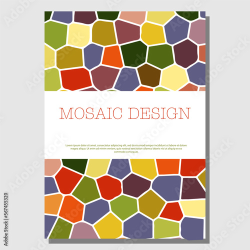 Abstract masaika. Template for the design of a cover, book, poster, banner. The idea of interior design, prints and decorations