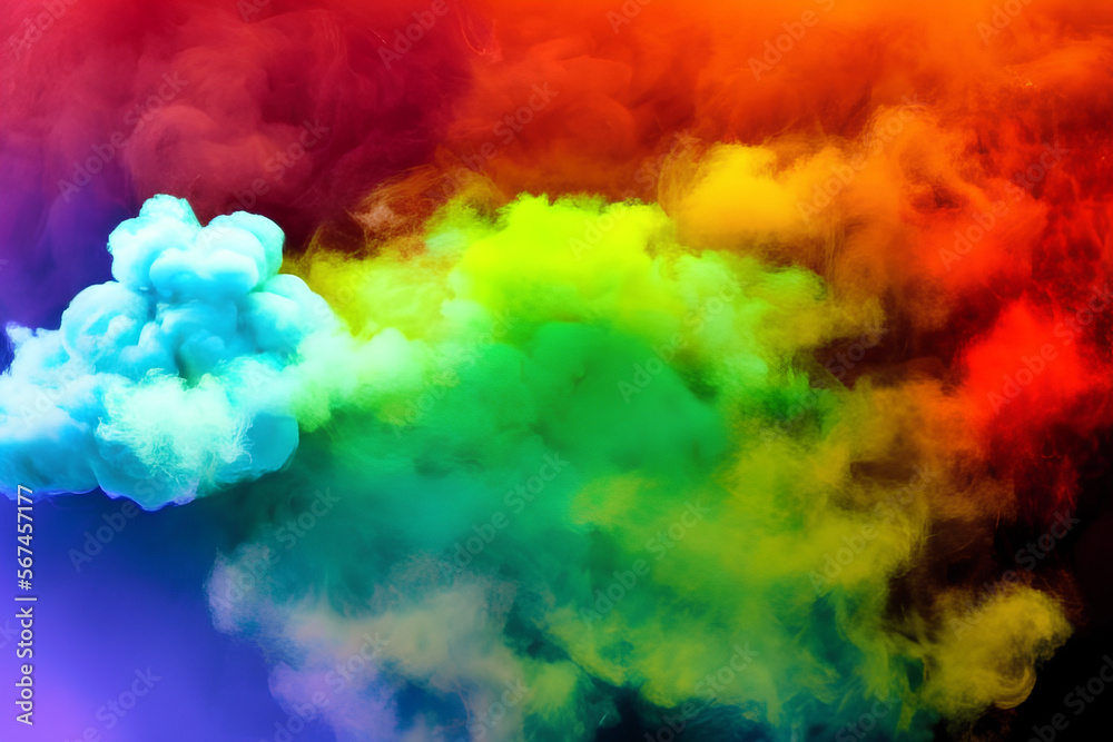 Nuvens de fumaça coloridas 