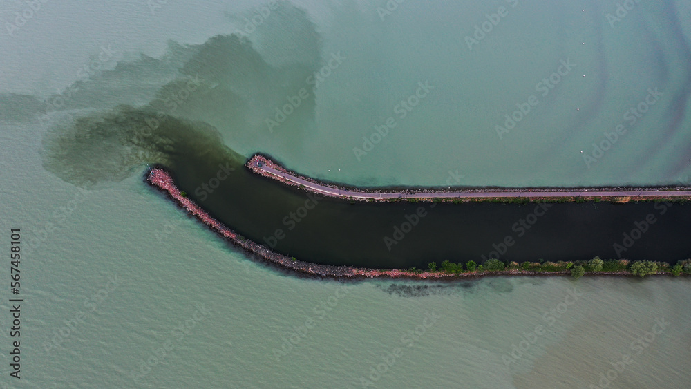 river at the Lake Balaton