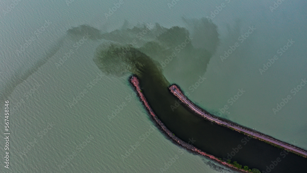river at the Lake Balaton